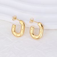 1 Pair IG Style Geometric Solid Color Plating 304 Stainless Steel Hoop Earrings sku image 6