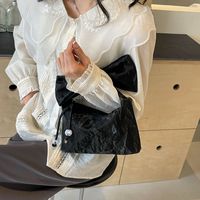Women's Medium Pu Leather Solid Color Streetwear Bowknot Square Zipper Handbag sku image 1