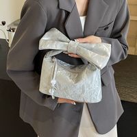Women's Medium Pu Leather Solid Color Streetwear Bowknot Square Zipper Handbag sku image 2