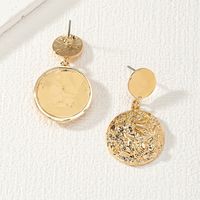1 Pair Elegant Lady Round Alloy Gold Plated Drop Earrings main image 3