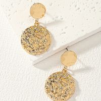 1 Pair Elegant Lady Round Alloy Gold Plated Drop Earrings main image 4