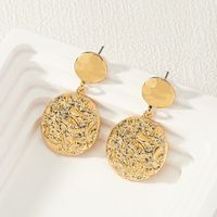 1 Pair Elegant Lady Round Alloy Gold Plated Drop Earrings main image 6