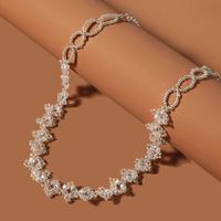 Wholesale Jewelry Simple Style Classic Style Solid Color Artificial Crystal Seed Bead Beaded Choker main image 5