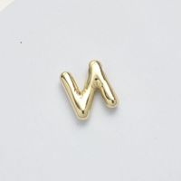 1 Piece 15.5*21.5*5.5mm Brass 14K Gold Plated Letter Pendant main image 2