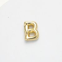1 Piece 15.5*21.5*5.5mm Brass 14K Gold Plated Letter Pendant sku image 1
