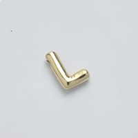 1 Piece 15.5*21.5*5.5mm Brass 14K Gold Plated Letter Pendant sku image 11