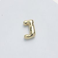 1 Piece 15.5*21.5*5.5mm Brass 14K Gold Plated Letter Pendant sku image 9