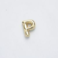 1 Piece 15.5*21.5*5.5mm Brass 14K Gold Plated Letter Pendant sku image 15