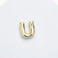 1 Piece 15.5*21.5*5.5mm Brass 14K Gold Plated Letter Pendant sku image 20