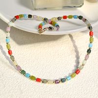 Simple Style Classic Style Color Block Seed Bead Beaded Women's Necklace sku image 15