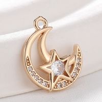 Basic Modern Style Classic Style Pentagram Hexagram Gold Plated Zircon Copper Wholesale Jewelry Accessories sku image 2