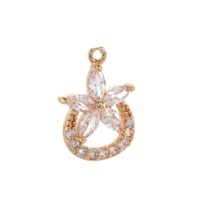 Basic Modern Style Classic Style Star Moon 14K Gold Plated Zircon Copper Wholesale Jewelry Accessories sku image 5