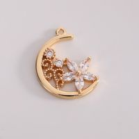 Básico Estilo Moderno Estilo Clásico Estrella Luna Chapado En Oro De 14 Quilates. Circón Cobre Venta Al Por Mayor Accesorios De Joyería sku image 4