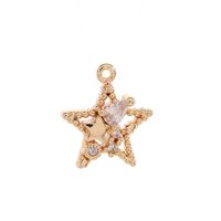 Basic Modern Style Classic Style Star Key Bell 14K Gold Plated Zircon Copper Wholesale Jewelry Accessories sku image 4