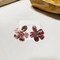 1 Pair Exaggerated Sweet Flower Stoving Varnish Acetic Acid Sheets Ear Studs main image 2