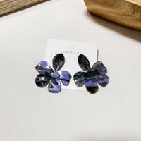 1 Pair Exaggerated Sweet Flower Stoving Varnish Acetic Acid Sheets Ear Studs sku image 1