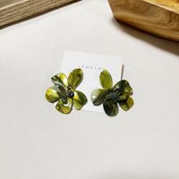 1 Pair Exaggerated Sweet Flower Stoving Varnish Acetic Acid Sheets Ear Studs sku image 2