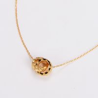 304 Stainless Steel 18K Gold Plated Rose Gold Plated Elegant Classic Style Plating Rhombus Pendant Necklace main image 3