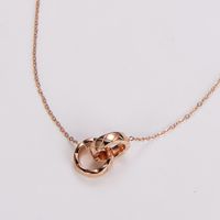 304 Stainless Steel 18K Gold Plated Rose Gold Plated Elegant Classic Style Plating Rhombus Pendant Necklace main image 2