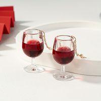 1 Par Básico Estilo Moderno Estilo Clásico Copa De Vino Arílico Aleación Pendientes De Gota sku image 1