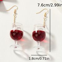 1 Paire De Base Style Moderne Style Classique Verre De Vin Arylique Alliage Boucles D'oreilles main image 2