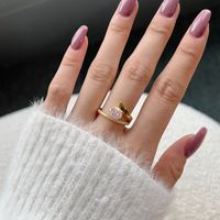 Sterling Silver Simple Style Classic Style Inlay Solid Color Zircon Rings main image 4