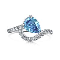 Sterling Silver Simple Style Classic Style Inlay Solid Color Zircon Rings sku image 12