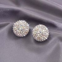 1 Pair Simple Style Classic Style Solid Color Inlay Alloy Rhinestones Ear Studs main image 4