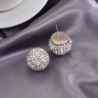 1 Pair Simple Style Classic Style Solid Color Inlay Alloy Rhinestones Ear Studs main image 6