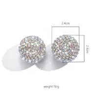 1 Pair Simple Style Classic Style Solid Color Inlay Alloy Rhinestones Ear Studs main image 8