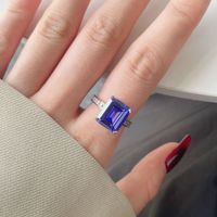 Sterling Silver Simple Style Classic Style Inlay Solid Color Zircon Rings main image 2