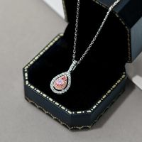 Simple Style Water Droplets Sterling Silver Inlay Zircon Women's Jewelry Set main image 2