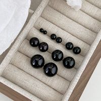 1 Pair Simple Style Classic Style Solid Color Plating Sterling Silver Gold Plated Ear Studs main image 1