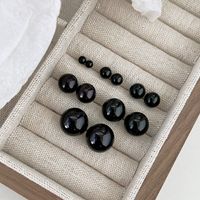 1 Pair Simple Style Classic Style Solid Color Plating Sterling Silver Gold Plated Ear Studs main image 6