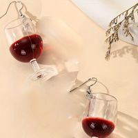 1 Paar IG-Stil Süß Koreanische Art Weinglas Aryl Tropfenohrringe main image 3