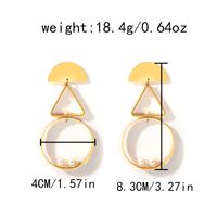 1 Pair Simple Style Classic Style Sector Patchwork Plating Inlay 304 Stainless Steel Pearl 14K Gold Plated Drop Earrings sku image 1