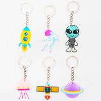 Cartoon Style Astronaut Silica Gel Epoxy Keychain main image 1