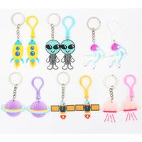 Cartoon Style Astronaut Silica Gel Epoxy Keychain main image 4