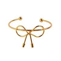Wholesale Simple Style Classic Style Solid Color Brass Plating 18K Gold Plated Bangle main image 2