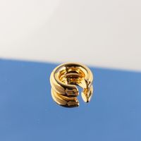 1 Pair Simple Style Classic Style Solid Color Plating Brass 18K Gold Plated Ear Cuffs main image 2