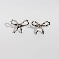 1 Pair Simple Style Classic Style Bow Knot Plating Brass 18K Gold Plated Ear Studs sku image 2