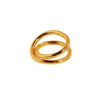 Brass 18K Gold Plated Simple Style Classic Style Plating Solid Color Rings main image 4
