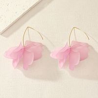 1 Pair Cute Sweet Korean Style Flower Arylic Drop Earrings main image 3