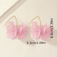 1 Pair Cute Sweet Korean Style Flower Arylic Drop Earrings main image 2