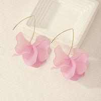 1 Pair Cute Sweet Korean Style Flower Arylic Drop Earrings main image 1