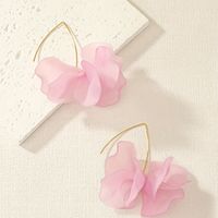1 Pair Cute Sweet Korean Style Flower Arylic Drop Earrings main image 4