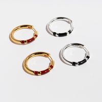 1 Pair Simple Style Classic Style Solid Color Plating Brass 18K Gold Plated Earrings main image 1