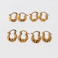 1 Pair Simple Style Classic Style U Shape Constellation Plating Brass 18K Gold Plated Earrings main image 1