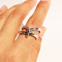Brass 18K Gold Plated Exaggerated Simple Style Plating Geometric Knot Rings main image 5