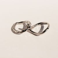 Brass 18K Gold Plated Exaggerated Simple Style Plating Geometric Knot Rings main image 4